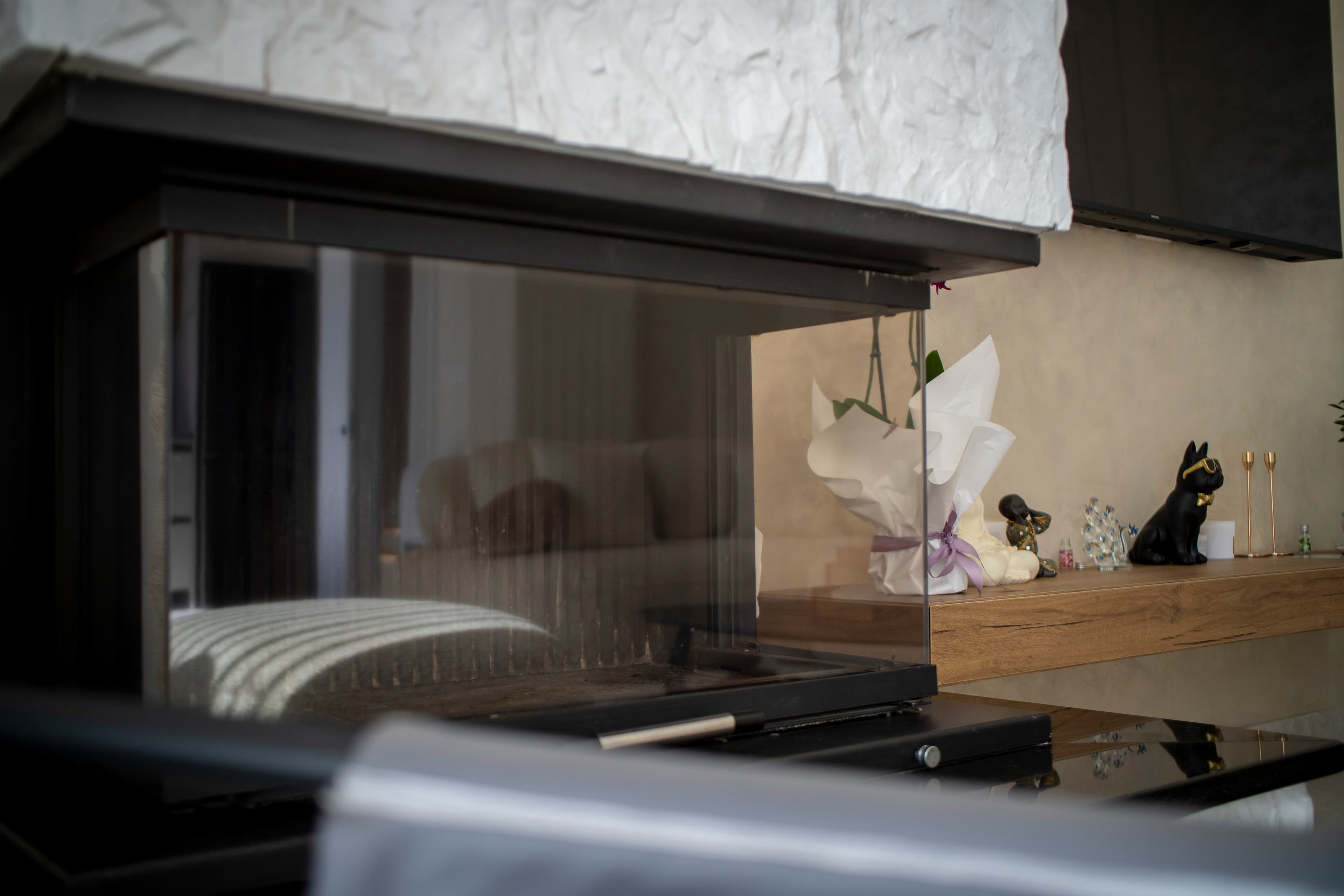 A fireplace for the colder months
